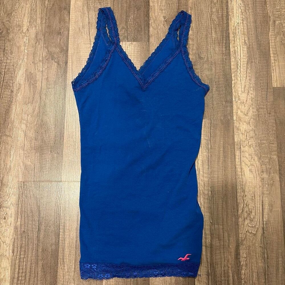 Vintage Y2K Electric Blue Hollister Lace Cami